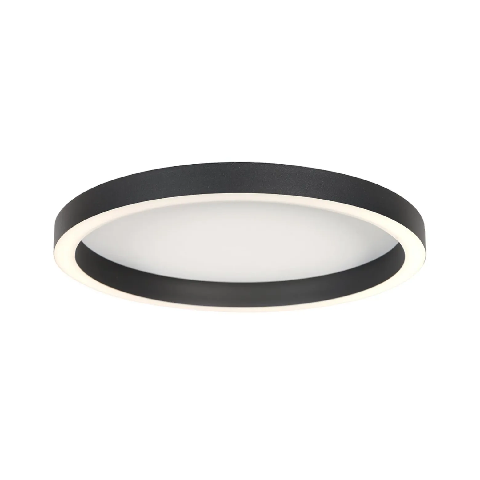 LED-Deckenlampe Ringlux, schwarz, Ø 40 cm, Metall, 2.700 K