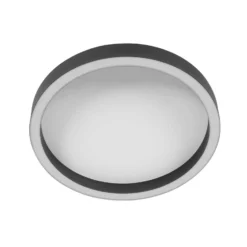 LED-Deckenlampe Ringlux, schwarz, Ø 40 cm, Metall, 2.700 K