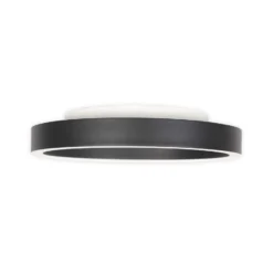 LED-Deckenlampe Ringlux, schwarz, Ø 40 cm, Metall, 2.700 K