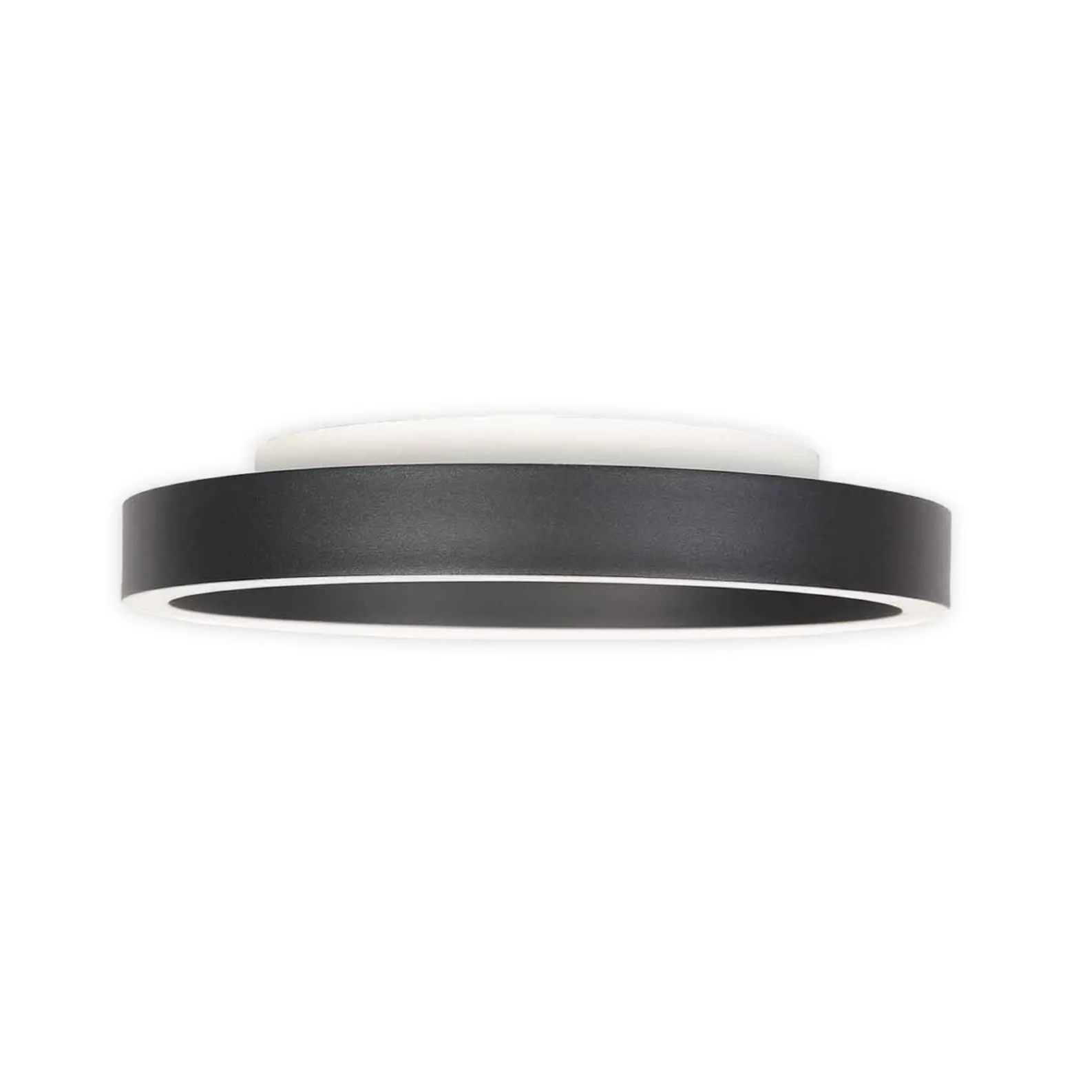 LED-Deckenlampe Ringlux, schwarz, Ø 40 cm, Metall, 2.700 K