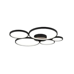 LED-Deckenlampe Rondo, schwarz matt