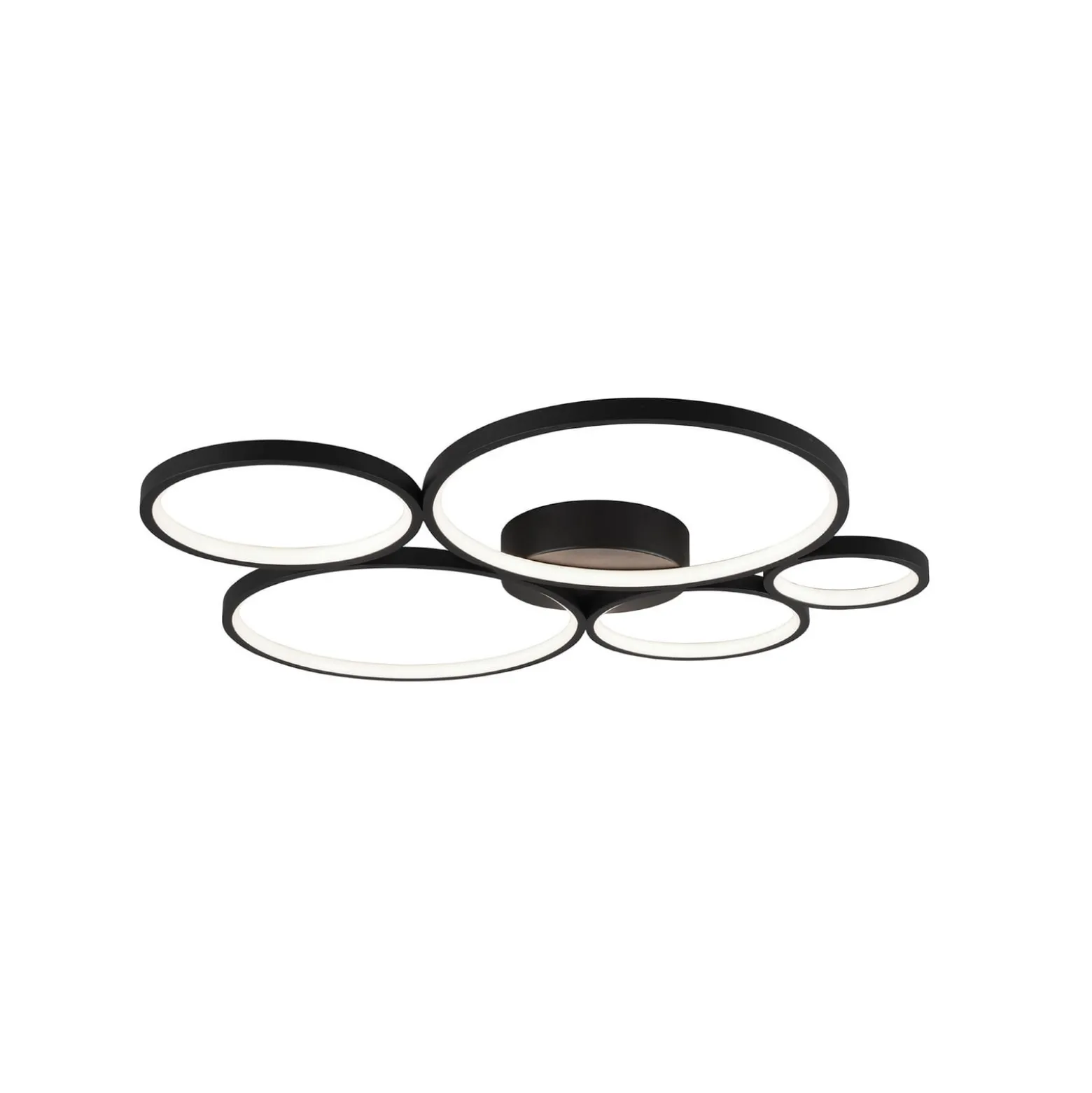 LED-Deckenlampe Rondo, schwarz matt