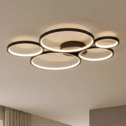 LED-Deckenlampe Rondo, schwarz matt