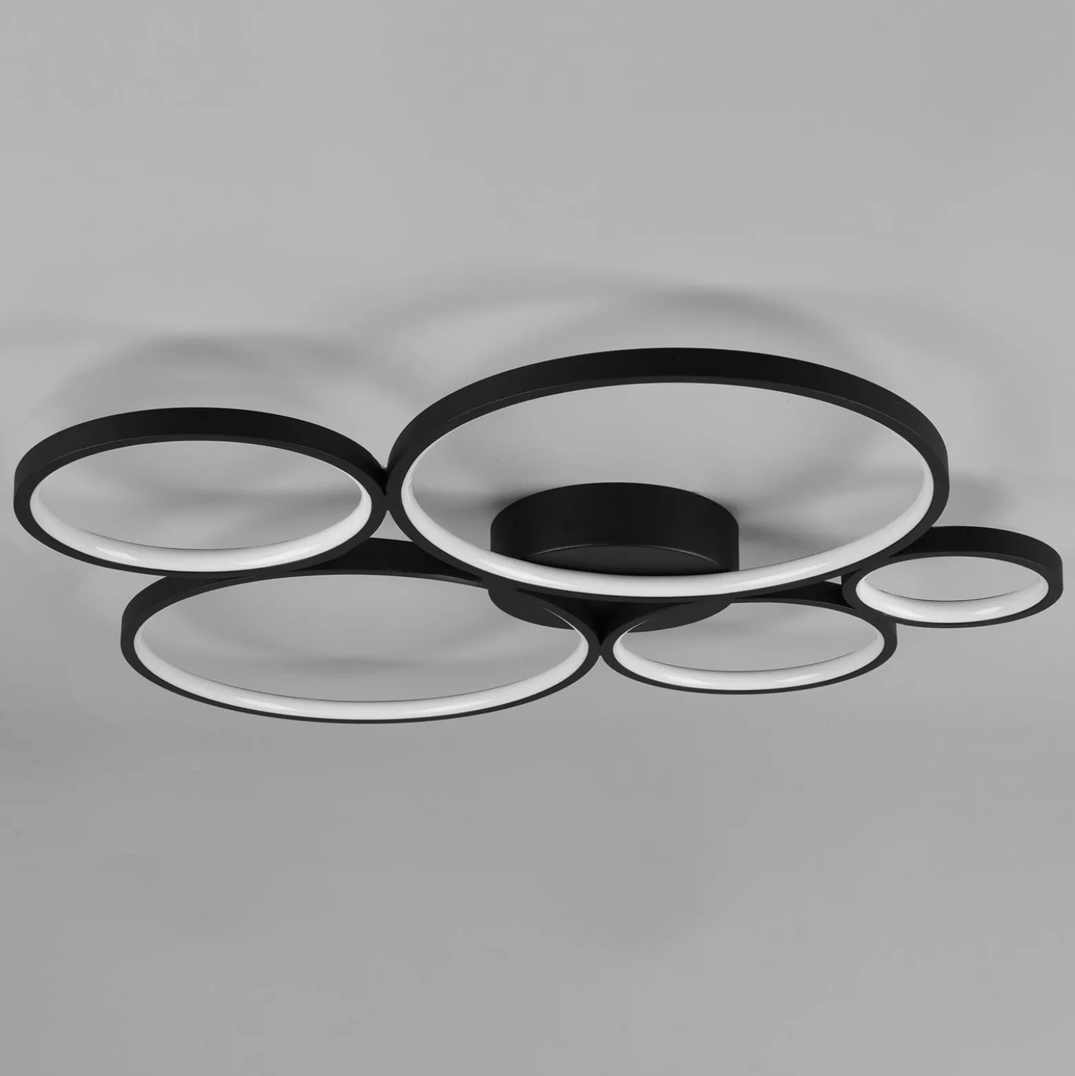 LED-Deckenlampe Rondo, schwarz matt