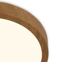 LED-Deckenlampe Runa Wood Holzoptik 3.000 K Ø28cm