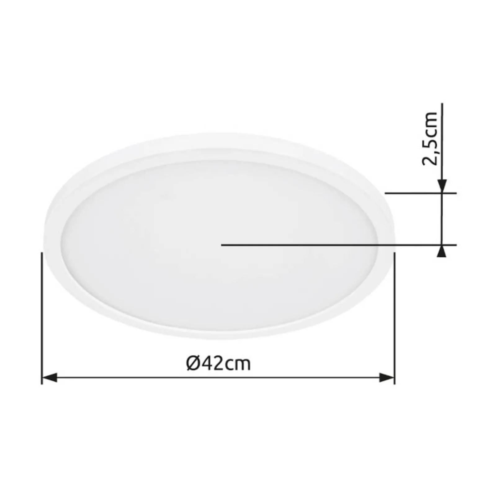 LED-Deckenlampe Sapana, weiß, Ø 42 cm, Kunststoff, IP44