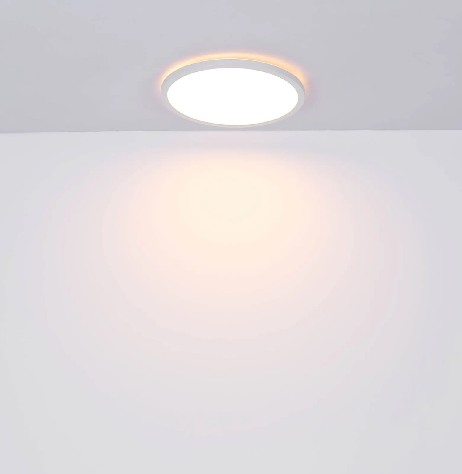 LED-Deckenlampe Sapana, weiß, Ø 42 cm, Kunststoff, IP44