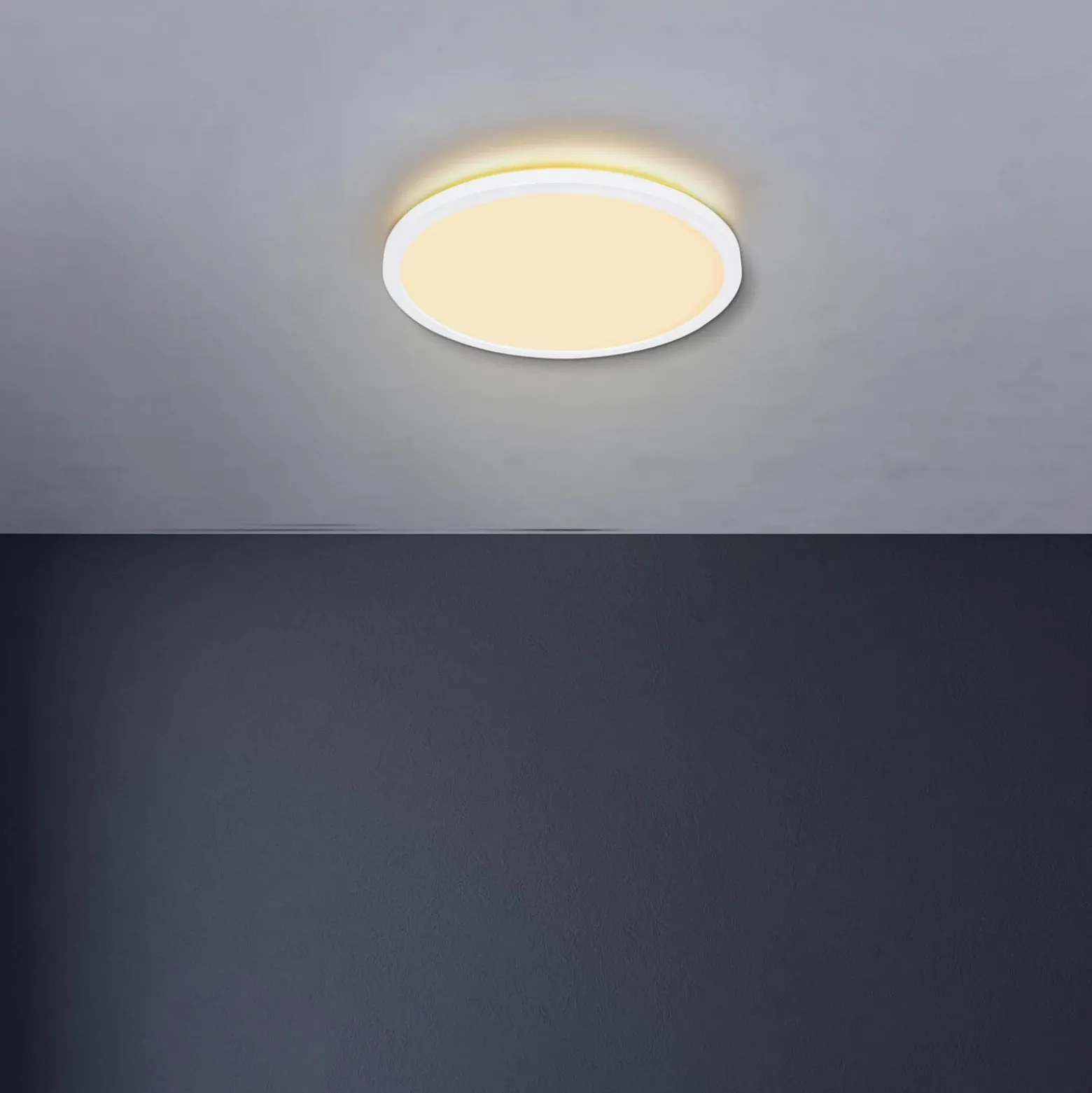LED-Deckenlampe Sapana, weiß, Ø 42 cm, Kunststoff, IP44