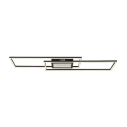 LED-Deckenlampe Saunders, Länge 96 cm, schwarz, 3D-Effekt
