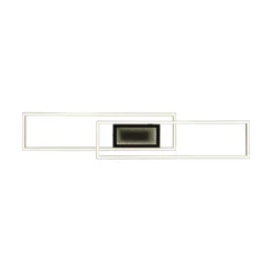 LED-Deckenlampe Saunders, Länge 96 cm, schwarz, 3D-Effekt