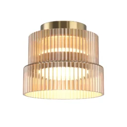 LED-Deckenlampe SCALA, braun/bronze, Ø 15 cm, Glas, dimmbar