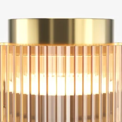 LED-Deckenlampe SCALA, braun/bronze, Ø 15 cm, Glas, dimmbar