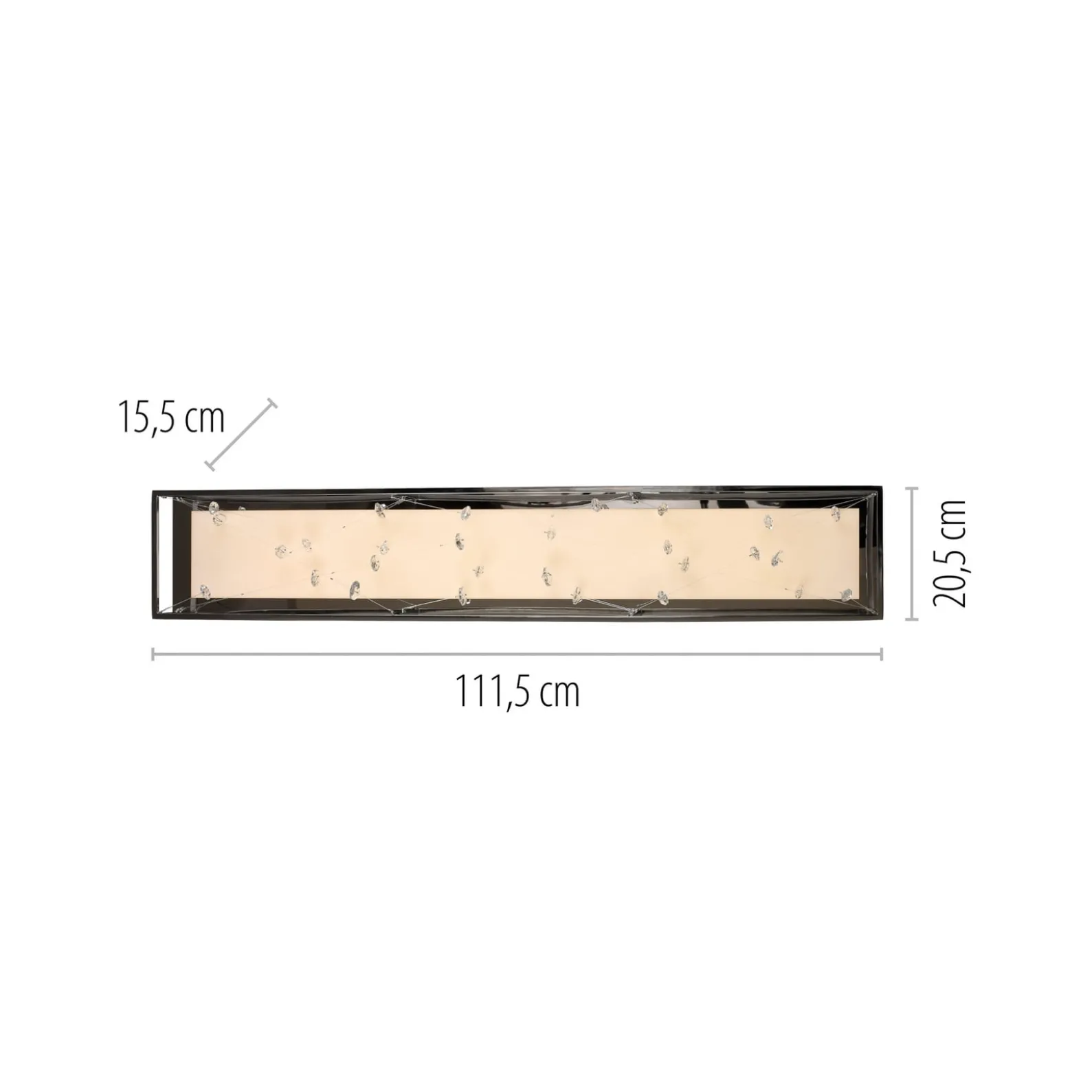 LED-Deckenlampe SKINA, chrom, 112 cm, CCT, dim Fernbedienung