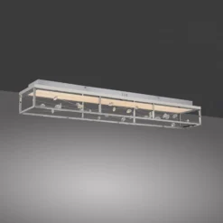LED-Deckenlampe SKINA, chrom, 112 cm, CCT, dim Fernbedienung