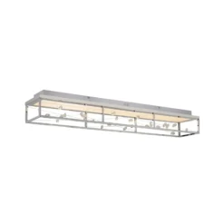 LED-Deckenlampe SKINA, chrom, 112 cm, CCT, dim Fernbedienung