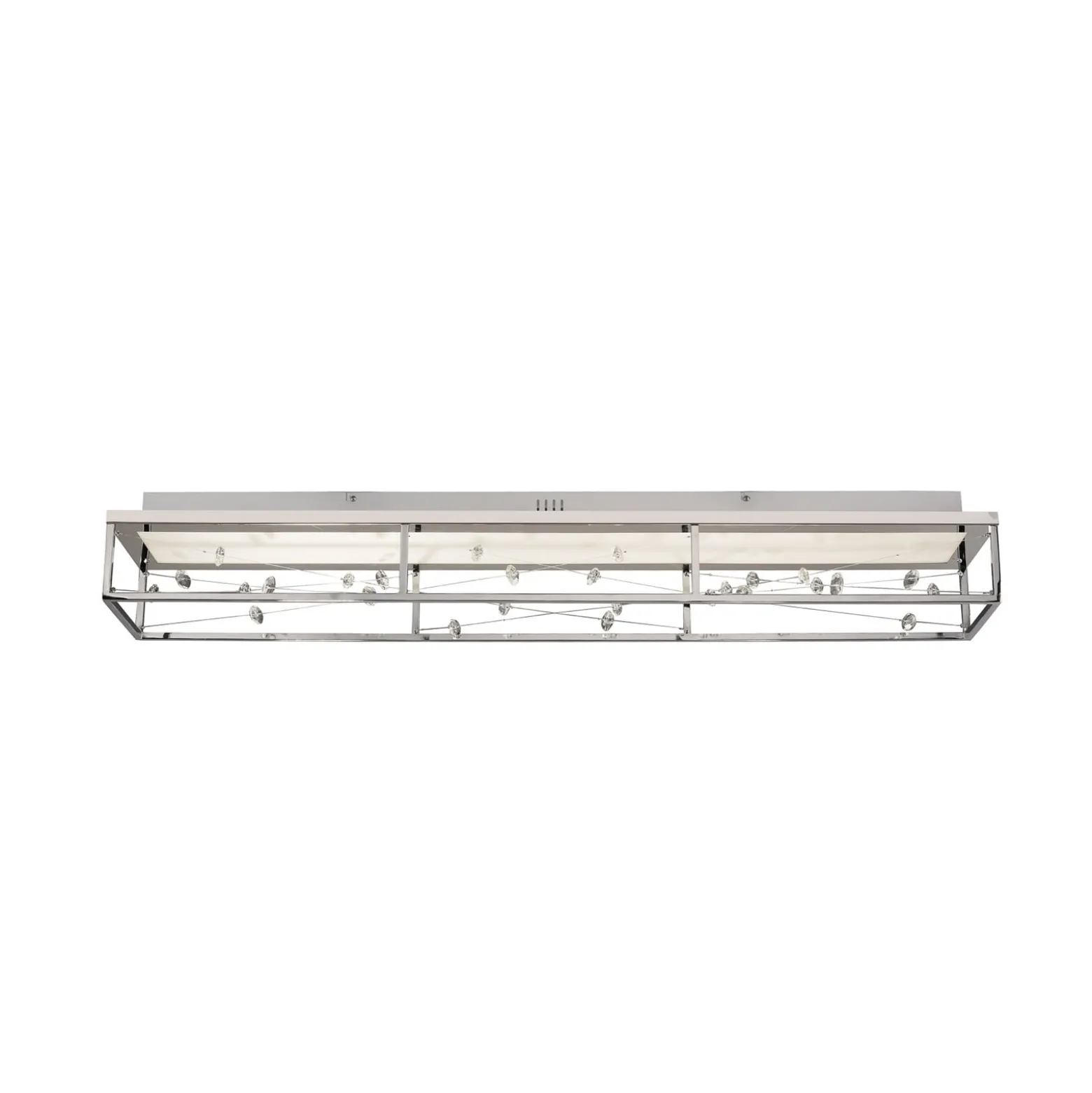 LED-Deckenlampe SKINA, chrom, 112 cm, CCT, dim Fernbedienung