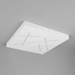 LED-Deckenlampe Snip, weiß matt, Länge 50 cm, Metall, CCT