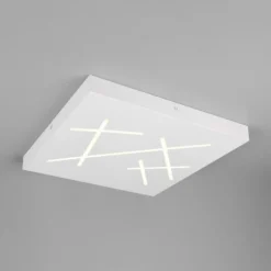 LED-Deckenlampe Snip, weiß matt, Länge 50 cm, Metall, CCT