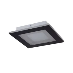 LED-Deckenlampe Squary, Länge 39 cm, schwarz/weiß Eisen, CCT