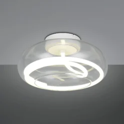 LED-Deckenlampe Tarsia, weiß matt, Ø 40 cm Glas