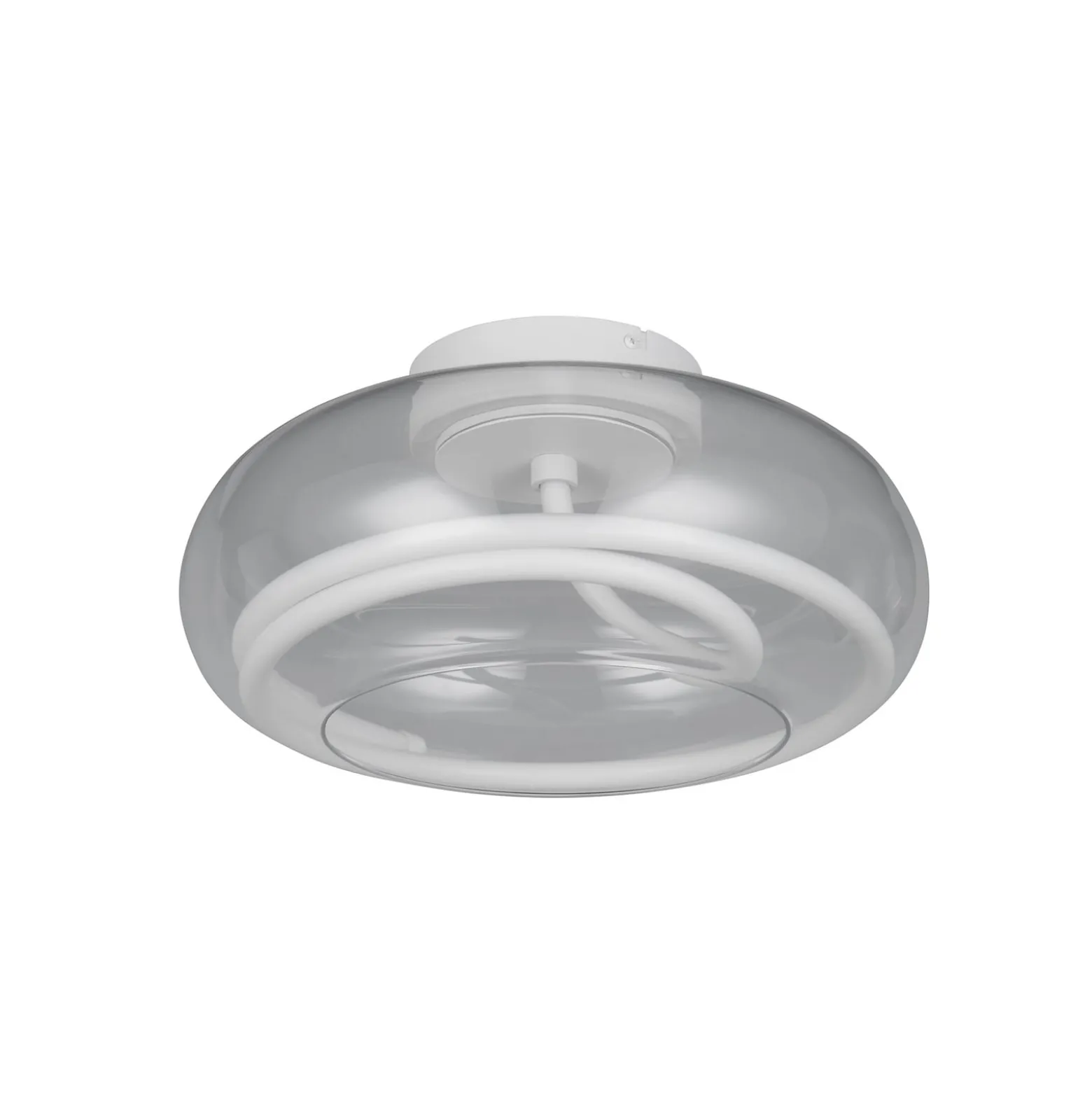 LED-Deckenlampe Tarsia, weiß matt, Ø 40 cm Glas