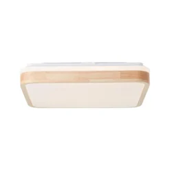LED-Deckenlampe Tumeo, Länge 40 cm, holz hell, Metall/Holz