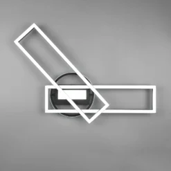 LED-Deckenlampe Twister, drehbar, Remote, schwarz