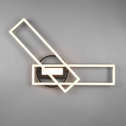 LED-Deckenlampe Twister, drehbar, Remote, schwarz