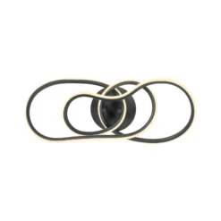 LED-Deckenlampe TWIST, schwarz, Länge 90 cm Metall switchdim