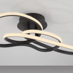 LED-Deckenlampe TWIST, schwarz, Länge 90 cm Metall switchdim