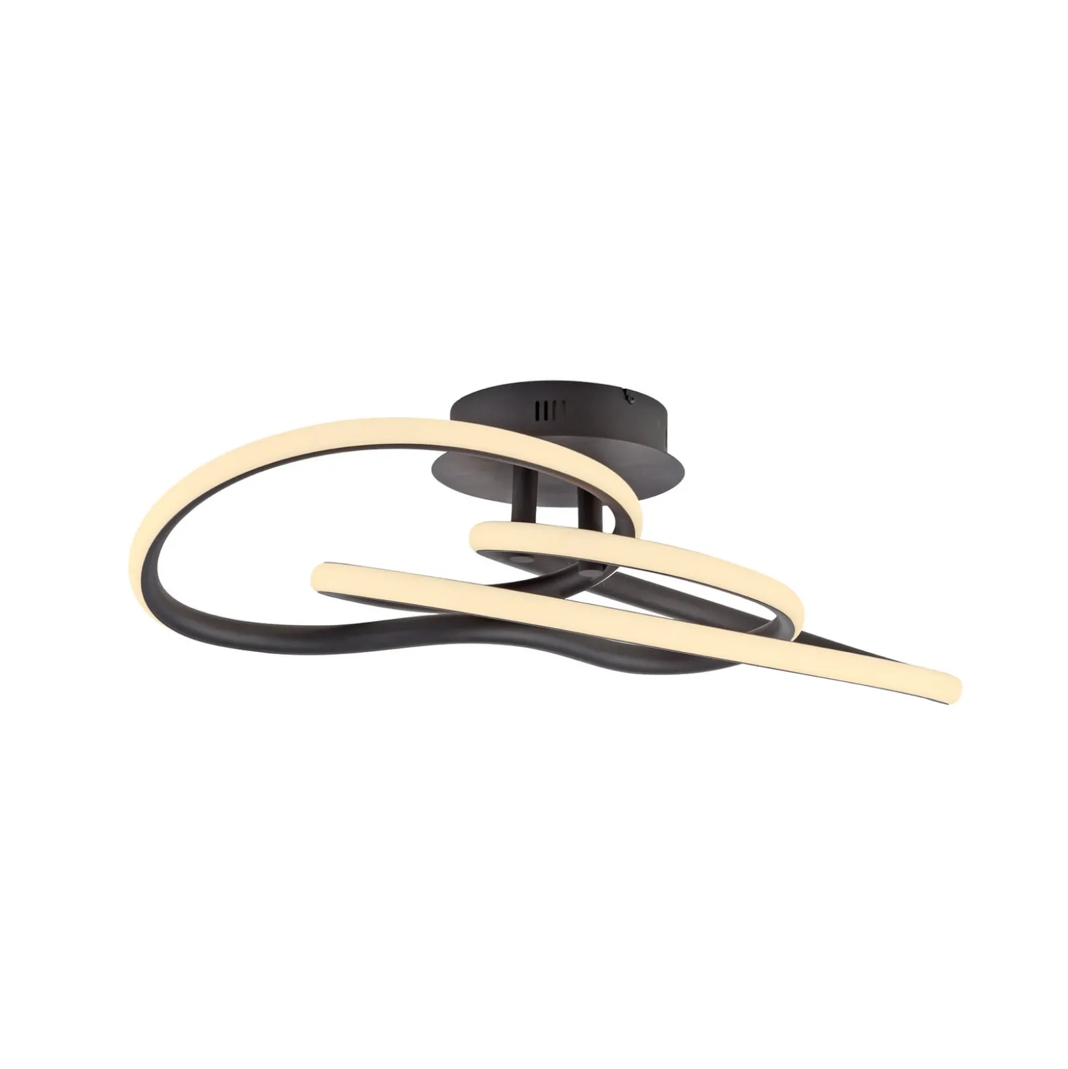 LED-Deckenlampe TWIST, schwarz, Länge 90 cm Metall switchdim