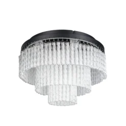 LED-Deckenlampe Vono, schwarz/klar, Ø 40 cm, CCT, RGB Remote