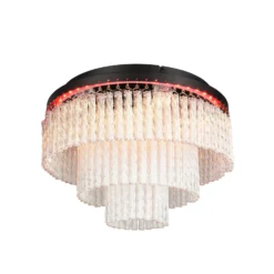 LED-Deckenlampe Vono, schwarz/klar, Ø 40 cm, CCT, RGB Remote
