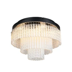 LED-Deckenlampe Vono, schwarz/klar, Ø 40 cm, CCT, RGB Remote
