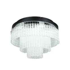 LED-Deckenlampe Vono, schwarz/klar, Ø 40 cm, CCT, RGB Remote