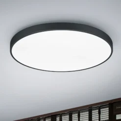 LED-Deckenlampe Waco, CCT, Ø 75 cm, schwarz matt