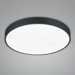 LED-Deckenlampe Waco, CCT, Ø 49,5 cm, schwarz matt