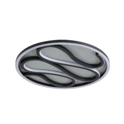 LED-Deckenlampe Zendisc, Motiv Tropfen, Ø 39 cm, schwarz