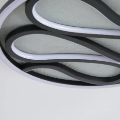 LED-Deckenlampe Zendisc, Motiv Tropfen, Ø 39 cm, schwarz