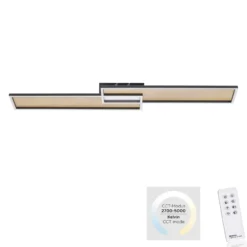 LED-Deckenleuchte Amara, zwei Rechtecke, schwarz