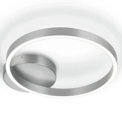 LED-Deckenleuchte Anel-40, nickel matt, direkt/indirekt