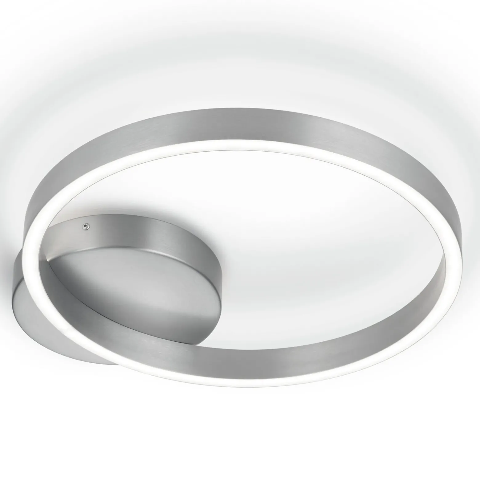 LED-Deckenleuchte Anel-40, nickel matt, direkt/indirekt