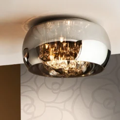 LED-Deckenleuchte Argos mit Kristallen, Ø 40 cm