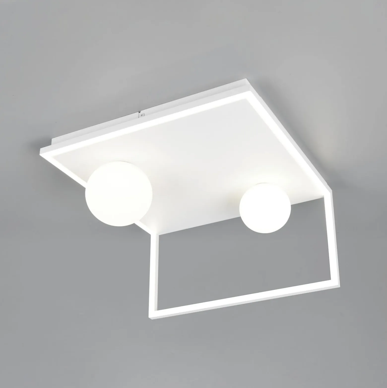 LED-Deckenleuchte Arola, weiß matt, Breite 37 cm, Metall