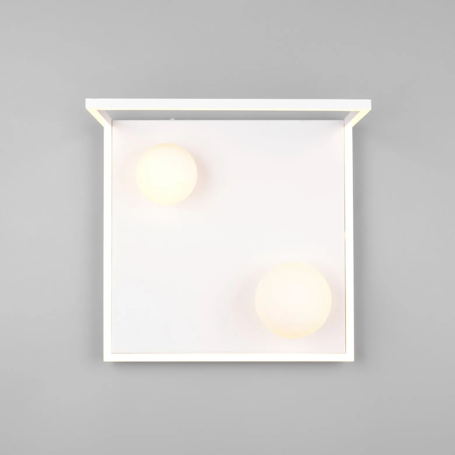 LED-Deckenleuchte Arola, weiß matt, Breite 37 cm, Metall