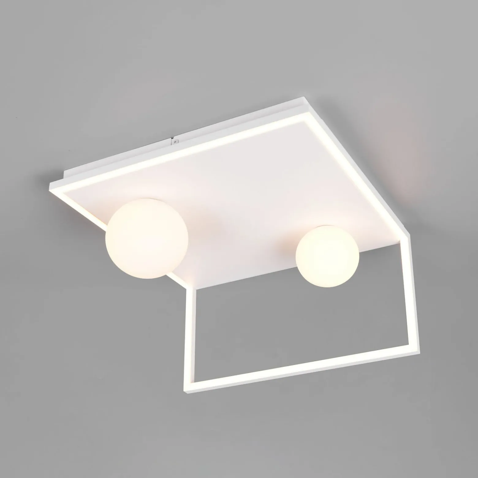 LED-Deckenleuchte Arola, weiß matt, Breite 37 cm, Metall