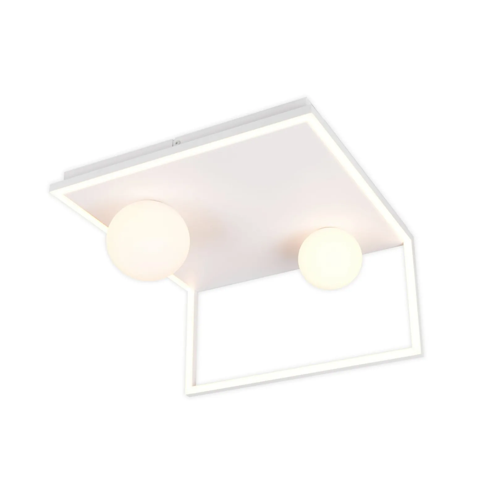 LED-Deckenleuchte Arola, weiß matt, Breite 37 cm, Metall