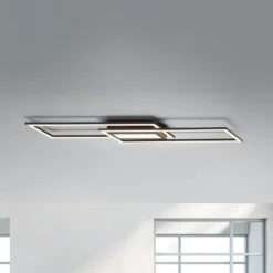 LED-Deckenleuchte Asmin, CCT, schwarz, 100x17,9cm