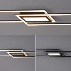 LED-Deckenleuchte Asmin, CCT, schwarz, 100x17,9cm