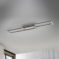 LED-Deckenleuchte Asmin, CCT, schwarz, 95x17,5cm